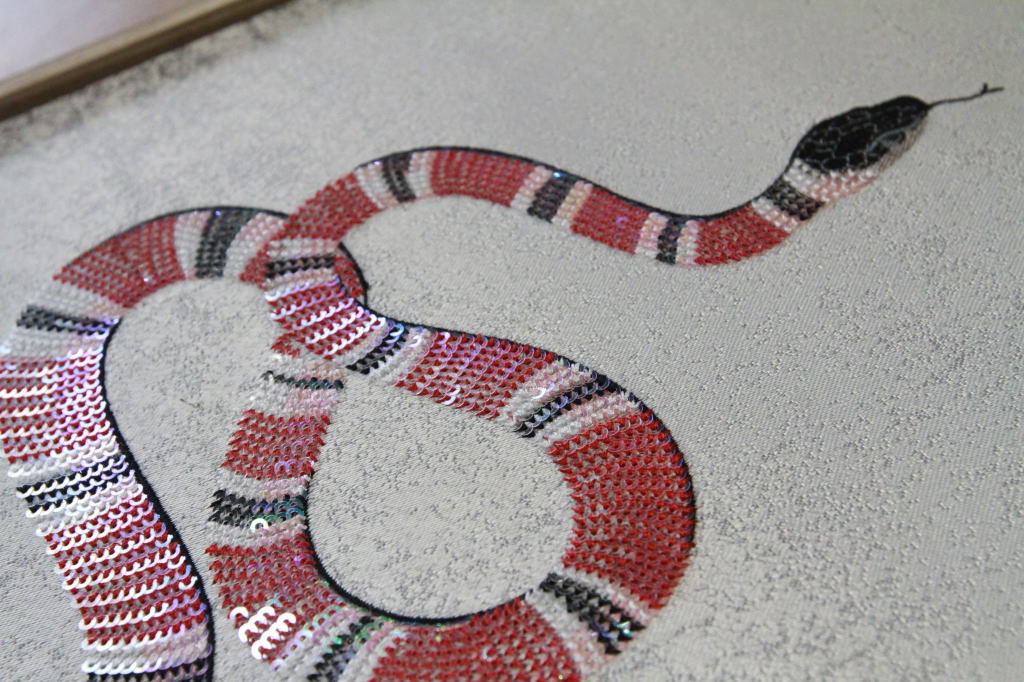 シークインパンチプレス、ASP、縫いサンプル