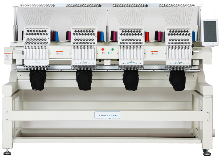 Sinsim刺繍機、PEC、ミシン、４頭機